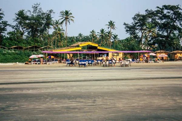 Arambol Goa Inde Novembre 2018 Vue Une Cabane Restaurant Traditionnel — Photo