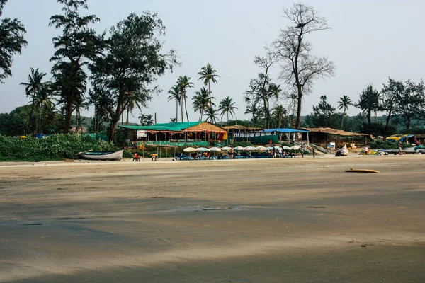 Arambol Goa Hindistan Kasım 2018 Geleneksel Restoran Shack Görünümünü Öğleden — Stok fotoğraf