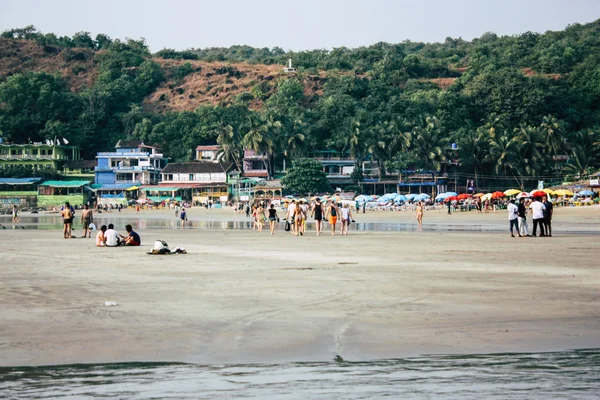 Arambol Goa Inde Novembre 2018 Vue Inconnus Touristes Visitant Goa — Photo