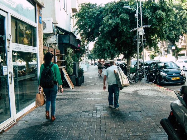 Tel Aviv Israel Noviembre 2018 Vista Personas Israelíes Desconocidas Caminando — Foto de Stock