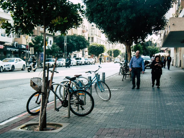 Ισραήλ Τελ Αβίβ Δεκεμβρίου 2018 Θέα Άγνωστο Ισραηλινή Ανθρώπων Περπάτημα — Φωτογραφία Αρχείου