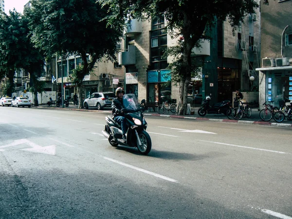Tel Aviv Israel Diciembre 2018 Vista Una Motocicleta Las Calles — Foto de Stock