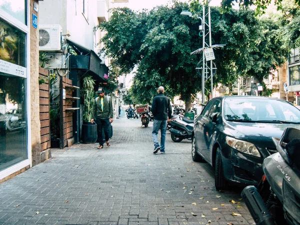Tel Aviv Israel Dezembro 2018 Vista Pessoas Israelenses Desconhecidas Andando — Fotografia de Stock