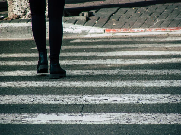 Tel Aviv Israel December 2018 View Unknown Israeli People Walking — Stock Photo, Image