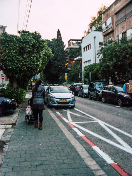 Tel Aviv Israel Diciembre 2018 Vista Personas Israelíes Desconocidas Caminando — Foto de Stock