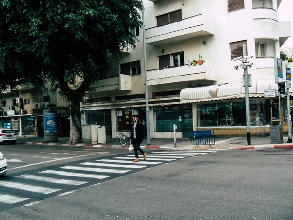Tel Aviv Israele Dicembre 2018 Veduta Sconosciuti Israeliani Che Camminano — Foto Stock