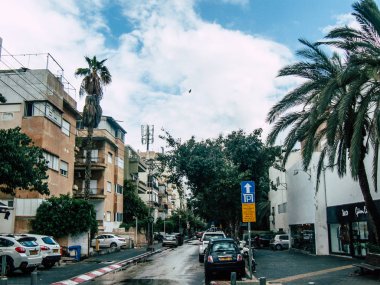 Tel Aviv İsrail 21 Aralık 2018 Tel Aviv sokaklarında öğleden sonra görünümünü