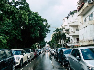 Tel Aviv İsrail 21 Aralık 2018 Tel Aviv sokaklarında öğleden sonra görünümünü