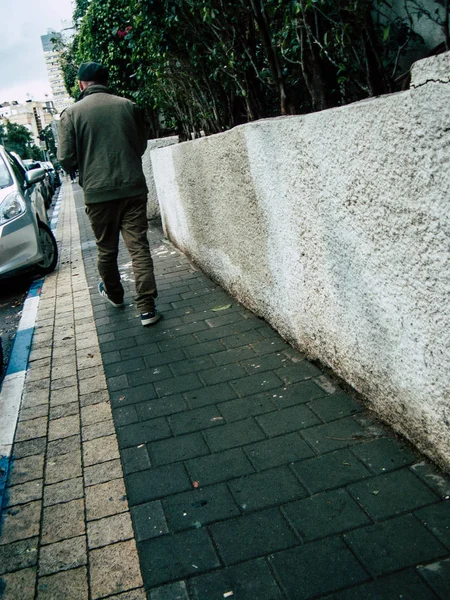 Tel Aviv Srail Aralık 2018 Bilinmeyen Srail Halkının Öğleden Sonra — Stok fotoğraf