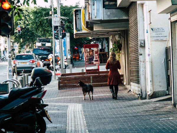 Tel Aviv Israele Dicembre 2018 Veduta Sconosciuti Israeliani Che Camminano — Foto Stock