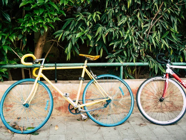 Tel Aviv Israël Décembre 2018 Vue Des Vélos Garés Dans — Photo