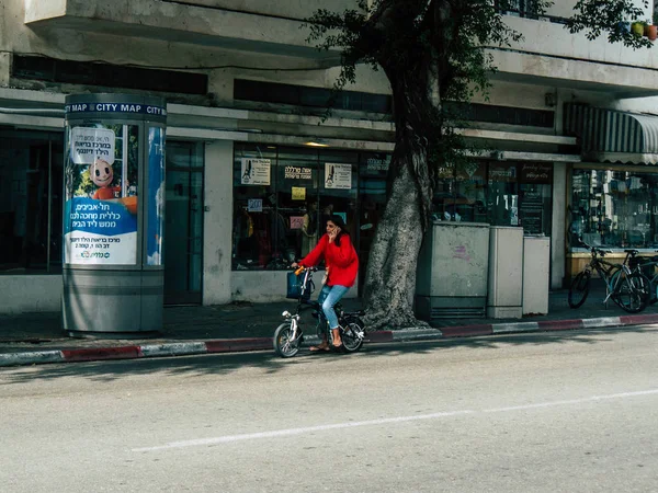 Tel Aviv Israel Dezembro 2018 Vista Pessoas Israelenses Desconhecidas Com — Fotografia de Stock