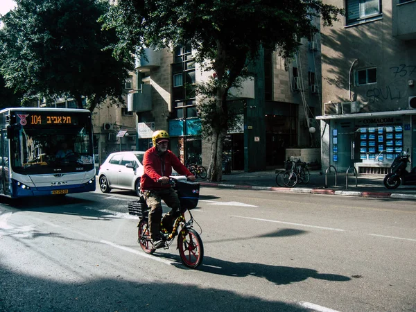 Tel Aviv Israel Dezembro 2018 Vista Pessoas Israelenses Desconhecidas Com — Fotografia de Stock