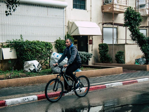 Tel Aviv Israel Dezembro 2018 Vista Pessoas Israelenses Desconhecidas Com — Fotografia de Stock