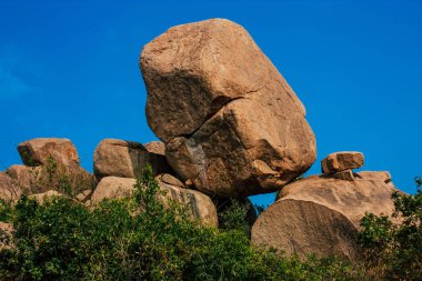 Manzara ve doğa Hampi İstanbul Güney Hindistan'da çevresinde