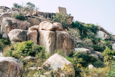 Manzara ve doğa Hampi İstanbul Güney Hindistan'da çevresinde