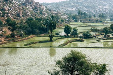 Manzara ve doğa Hampi İstanbul Güney Hindistan'da çevresinde