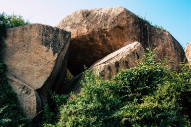 Manzara ve doğa Hampi İstanbul Güney Hindistan'da çevresinde