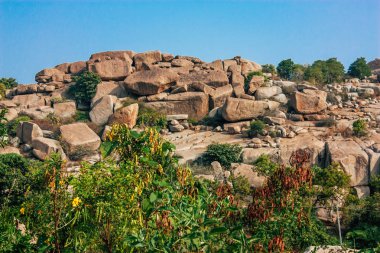 Manzara ve doğa Hampi İstanbul Güney Hindistan'da çevresinde