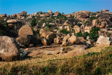 Manzara ve doğa Hampi İstanbul Güney Hindistan'da çevresinde