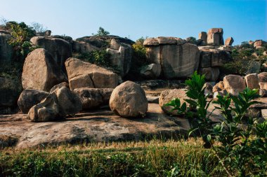 Manzara ve doğa Hampi İstanbul Güney Hindistan'da çevresinde