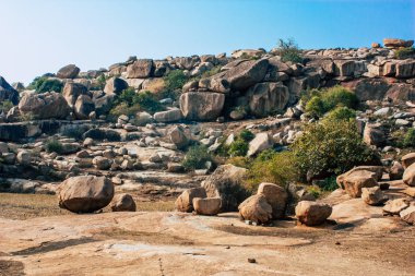 Manzara ve doğa Hampi İstanbul Güney Hindistan'da çevresinde