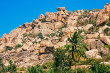 Manzara ve doğa Hampi İstanbul Güney Hindistan'da çevresinde