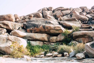 Manzara ve doğa Hampi İstanbul Güney Hindistan'da çevresinde