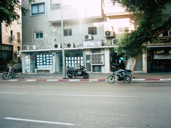 Tel Aviv Israel Januari 2019 Okänd Israeliska Person Elcykel Centrum — Stockfoto