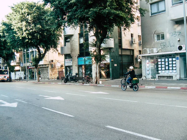 Tel Aviv Izrael Stycznia 2019 Widok Nieznanej Osoby Izraela Rower — Zdjęcie stockowe