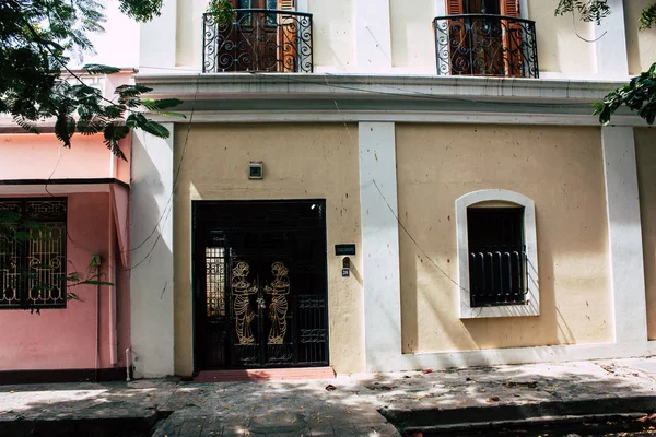 Pondicherry Tamil Nadu India Januari 2018 Uitzicht Straat Labourdonnais Wit — Stockfoto