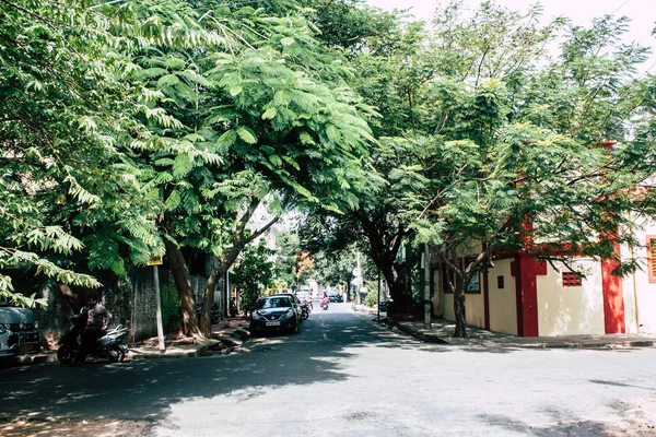 Pondicherry Tamil Nadu India Enero 2018 Vista Calle Labourdonnais Ubicada — Foto de Stock