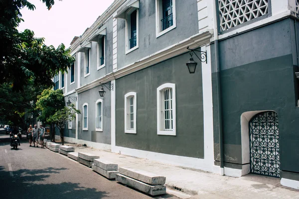 Pondicherry Tamil Nadu India Januari 2019 Uitzicht Architectuur Van Straten — Stockfoto