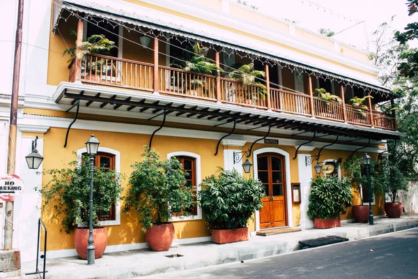 Pondicherry Tamil Nadu India January 2019 View Architecture Streets White — Stock Photo, Image