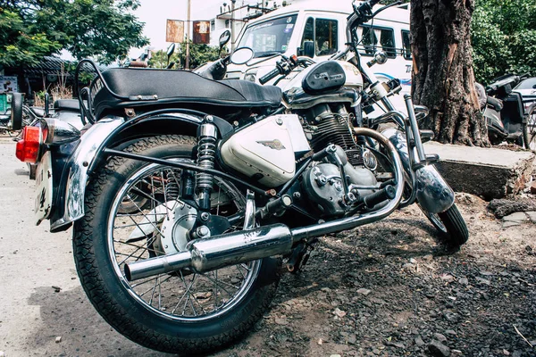 Pondicherry Tamil Nadu India January 2019 View Royal Enfield Motorcycle — Stock Photo, Image