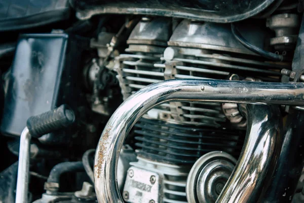 Hampi Karnataka India December 2018 View Royal Enfield Motorcycle Parked — Stock Photo, Image