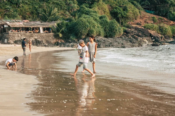 Gokarna Karnataka Inde Janvier 2019 Vue Une Famille Israélienne Orthodoxe — Photo