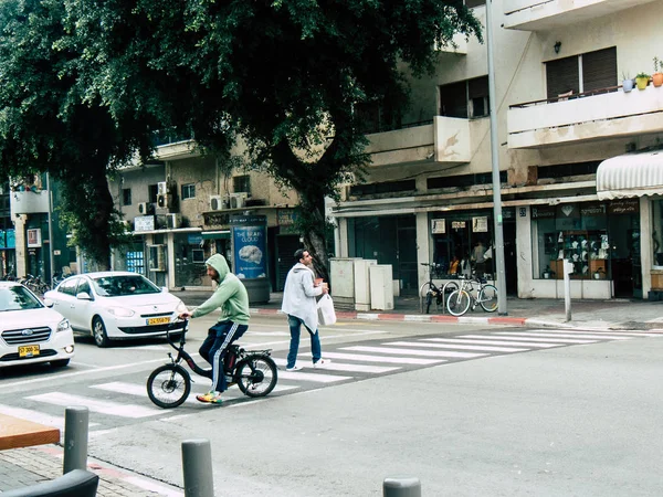 Ισραήλ Τελ Αβίβ Δεκεμβρίου 2018 Άποψη Των Αγνώστων Ισραηλινή Ανθρώπους — Φωτογραφία Αρχείου