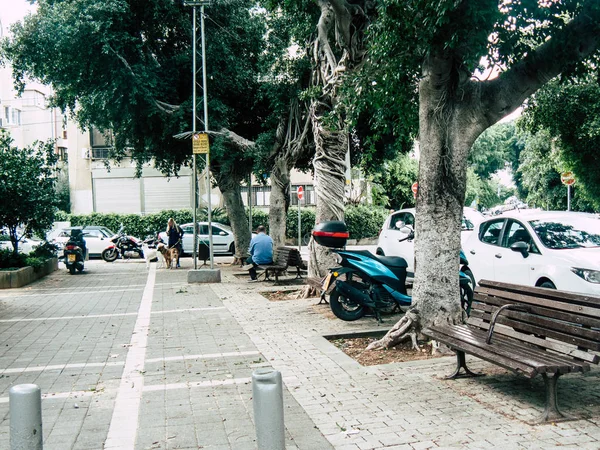 Tel Aviv Israel Diciembre 2018 Vista Incógnitas Israelíes Caminando Por — Foto de Stock