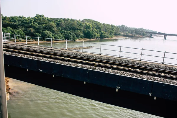 Gokarna Karnataka India Gennaio 2019 Veduta Della Ferrovia Indiana Del — Foto Stock