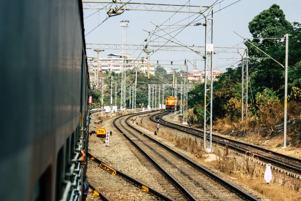 Гокарна Карнатака Індії Січня 2019 Подання Southen Конкан Індійські Залізниці — стокове фото