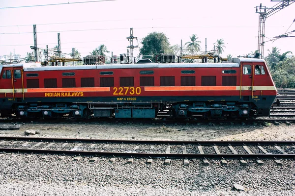 Gokarna Karnataka Índia Janeiro 2019 Vista Ferrovia Indiana Konkan Entre — Fotografia de Stock