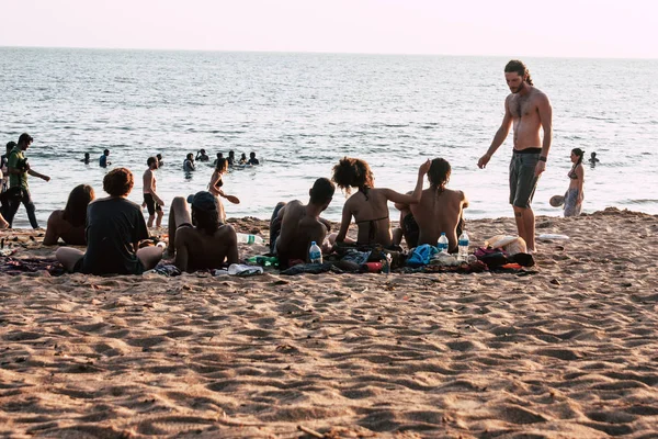 Gokarna Karnataka India Enero 2019 Vista Los Jóvenes Israelíes Que — Foto de Stock