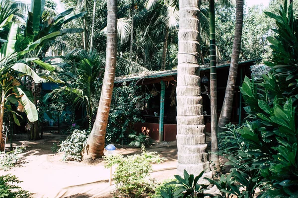 ビーチ ゴカルマ カルナタカ州インド 2019 日朝は ビーチのジャングル カフェ ゲストハウスのビュー — ストック写真