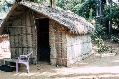 Om 28 Ocak 2019 Gokarna Karnataka Hindistan plaj orman kafe guesthouse Om Beach sabah görünümünü