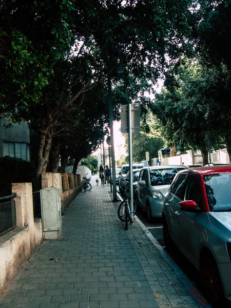 Tel Aviv Israel Fevereiro 2019 Vista Desconhecidos Israelenses Andando Nas — Fotografia de Stock