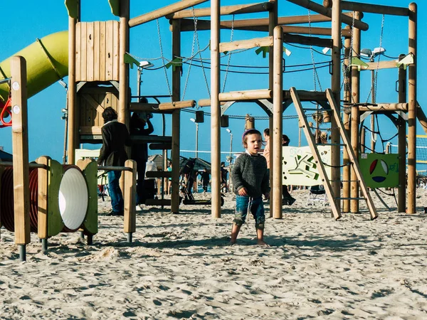 Tel Aviv Israele Febbraio 2019 Veduta Bambini Israeliani Sconosciuti Che — Foto Stock