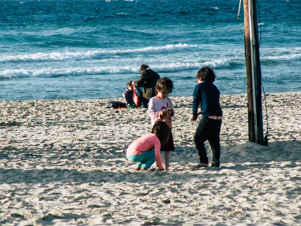 Tel Aviv Israel Fevereiro 2019 Vista Crianças Israelenses Desconhecidas Brincando — Fotografia de Stock
