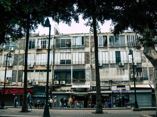 Tel Aviv Israel Fevereiro 2019 Vista Desconhecidos Israelenses Andando Nas — Fotografia de Stock