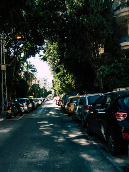 Tel Aviv Israel Februarie 2019 Vizualizarea Unei Mașini Circulația Traficului — Fotografie, imagine de stoc